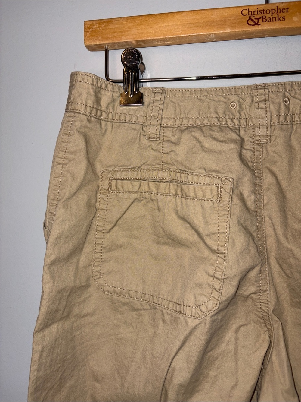Merona Tan Drawstring Hem Capri Pants Size 6 - Picture 6 of 9